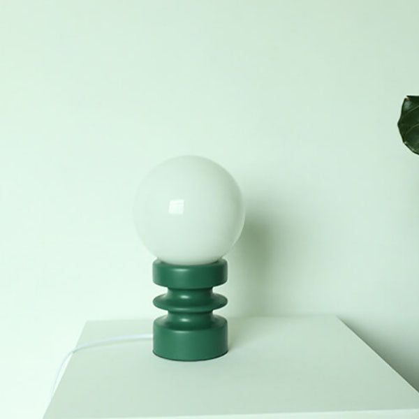 Vintage Orange Solid Glass 1-Light Table Lamp