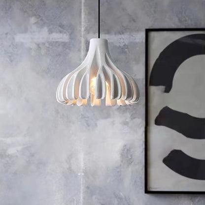 Contemporary Nordic Macaron Coral Resin Shade 1-Light Pendant Light For Dining Room