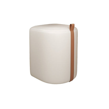 Contemporary Nordic Faux Leather Cylinder Vanity Stool For Bedroom