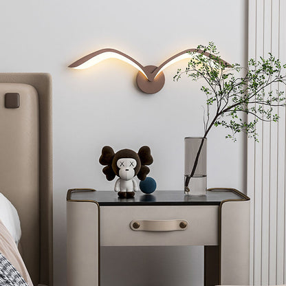 مصباح حائط LED من الأكريليك بتصميم طائر النورس بتصميم بسيط إسكندنافي 