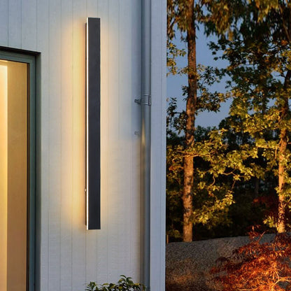 Retro Outdoor Rectangular Strip Waterproof LED Wall Sconce Lamp