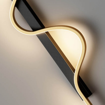 مصباح حائط LED من الألومنيوم بتصميم موجة طويلة عصري وبسيط لغرفة المعيشة