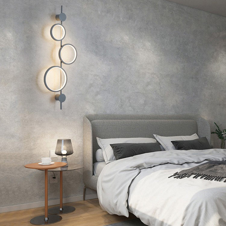 مصباح حائط LED من السيليكون متعدد الدوائر بتصميم عصري بسيط لغرفة المعيشة 