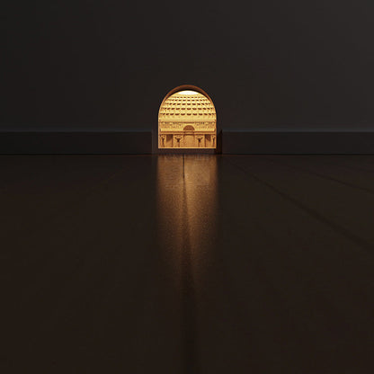 Contemporary Simplicity Pantheon Plaster Sensor LED Recessed Wall Sconce Lamp Night Light For Bedroom
