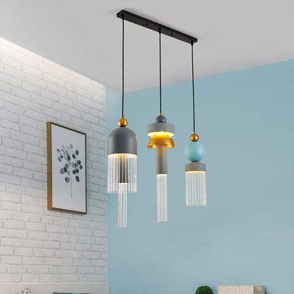 ثريا LED من الألومنيوم بتصميم عصري إبداعي غير منتظم لغرفة المعيشة 