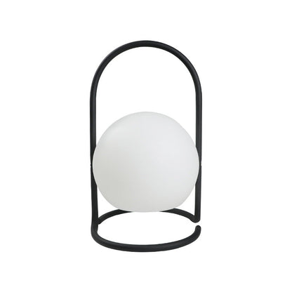 Contemporary Nordic Metal PE Ball Egg Cube Cylinder LED Hanging Rechargeable Table Lamp For Bedside