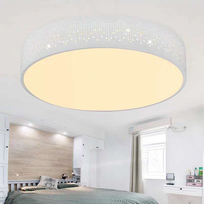 Modern Creative Meteor Round Children's Iron Acrylic LED Flush Mount Light