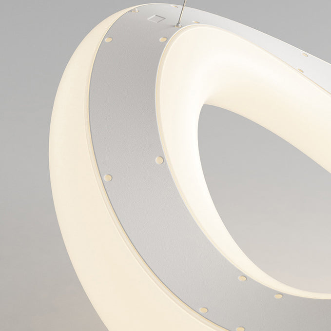 مصباح سقف LED بتصميم عصري بسيط من البولي إيثيلين المموج ذو حلقة مثبتة في السقف لغرفة النوم