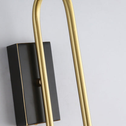 Modern Simplicity Circle Ring Copper Glass 1-Light Wall Sconce Lamp For Bedroom