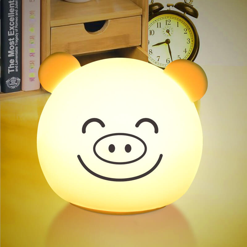 Cartoon Animal Colorful Silicone LED Night Light Table Lamp