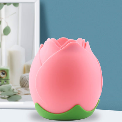 Creative Rose Silicone Pat USB Atmosphere LED Night Light Table Lamp