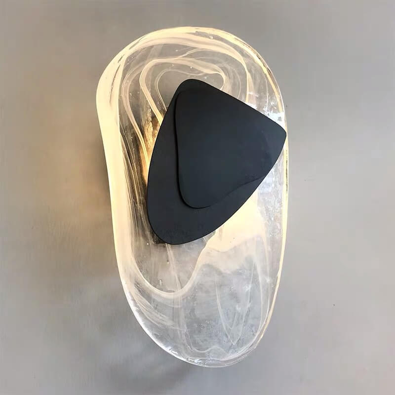مصباح حائط LED بيضاوي الشكل بتصميم عصري إبداعي، مزود بضوء واحد 