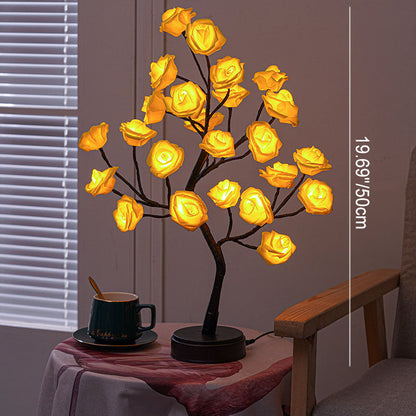 Simulation Tree LED Rose Tree  Decoration Table Lamp