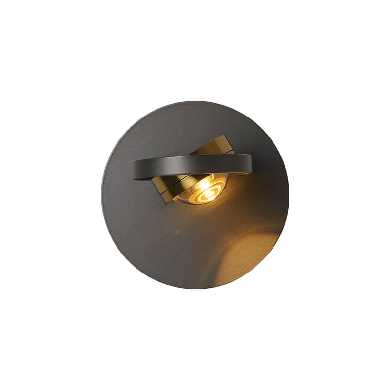 مصباح حائط LED دائري هندسي بسيط من الألومنيوم بتصميم نورديك 