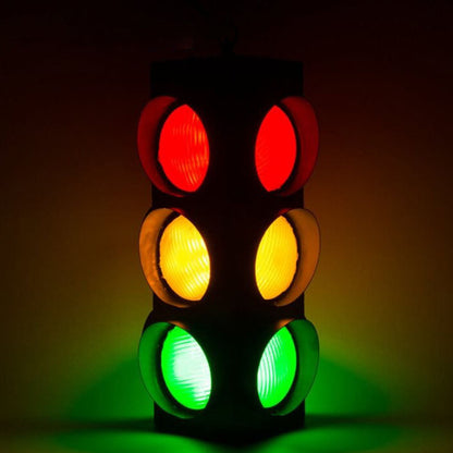 Retro Industrial Traffic Light Iron Glass LED Pendant Light