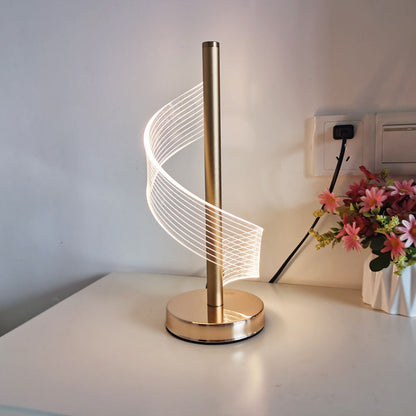 Modern Light Luxury Acrylic Curve LED Table Lamp