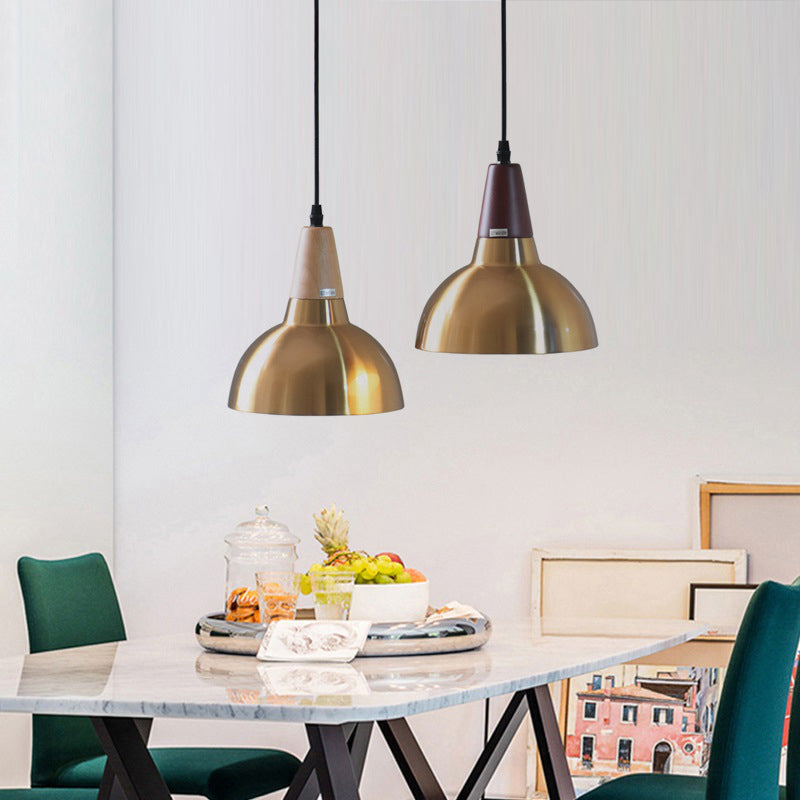 Contemporary Simplicity Iron Semicircle Shade 1-Light Pendant Light For Living Room