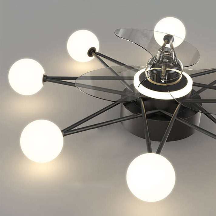 مروحة سقف LED بتصميم نجمة إبداعية حديثة وبسيطة 