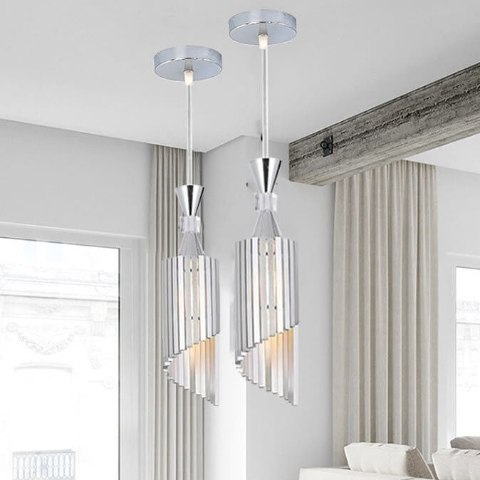 Nordic Light Luxury Minimalist Solid Color Aluminum 1-Light Pendant Light