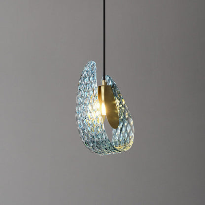 European Light Luxury All Copper Glass 1/2-Light Pendant Light
