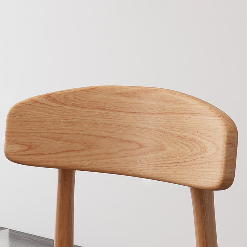 Modern Minimalist Square PU Leather Fabric Solid Wood Dining Chair Backrest For Dining Room