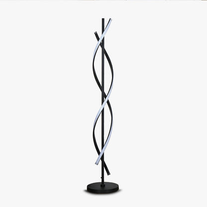 Minimalist 1-Light Spiral LED Standing Floor Lamps