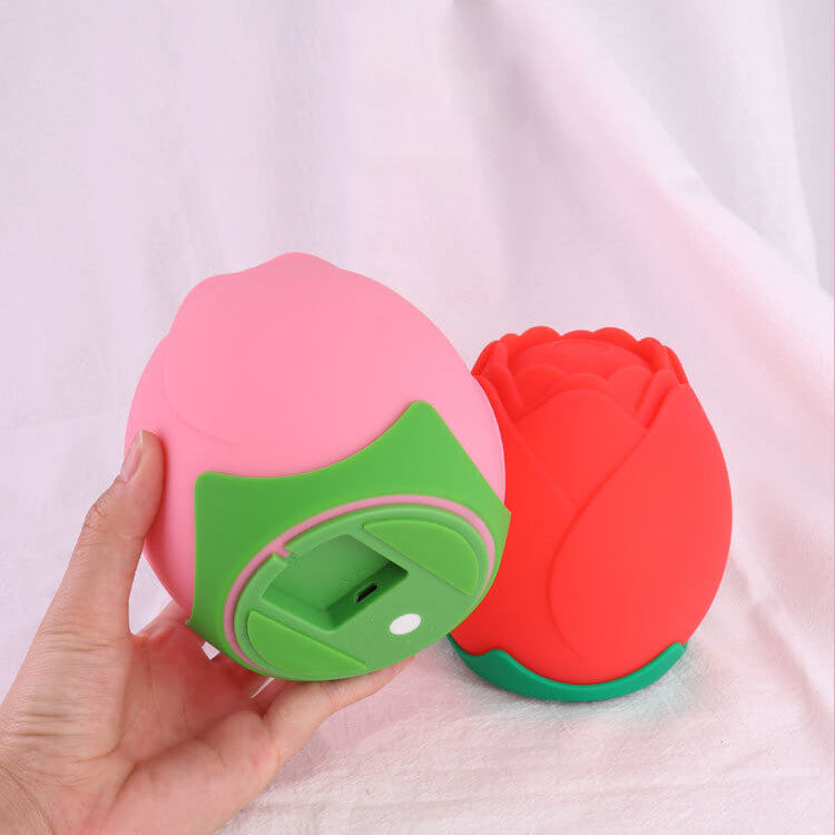 Creative Rose Silicone Pat USB Atmosphere LED Night Light Table Lamp