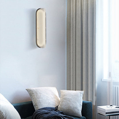 مصباح حائط LED بتصميم عمودي من الأكريليك بنمط مربعات حديدية عصري بسيط لغرفة المعيشة 