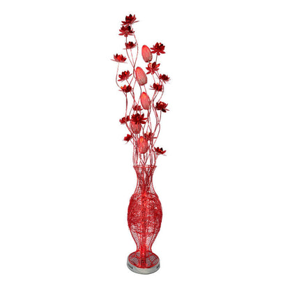 European Style Vase Flower Design Aluminum LED Standing Floor Lamp