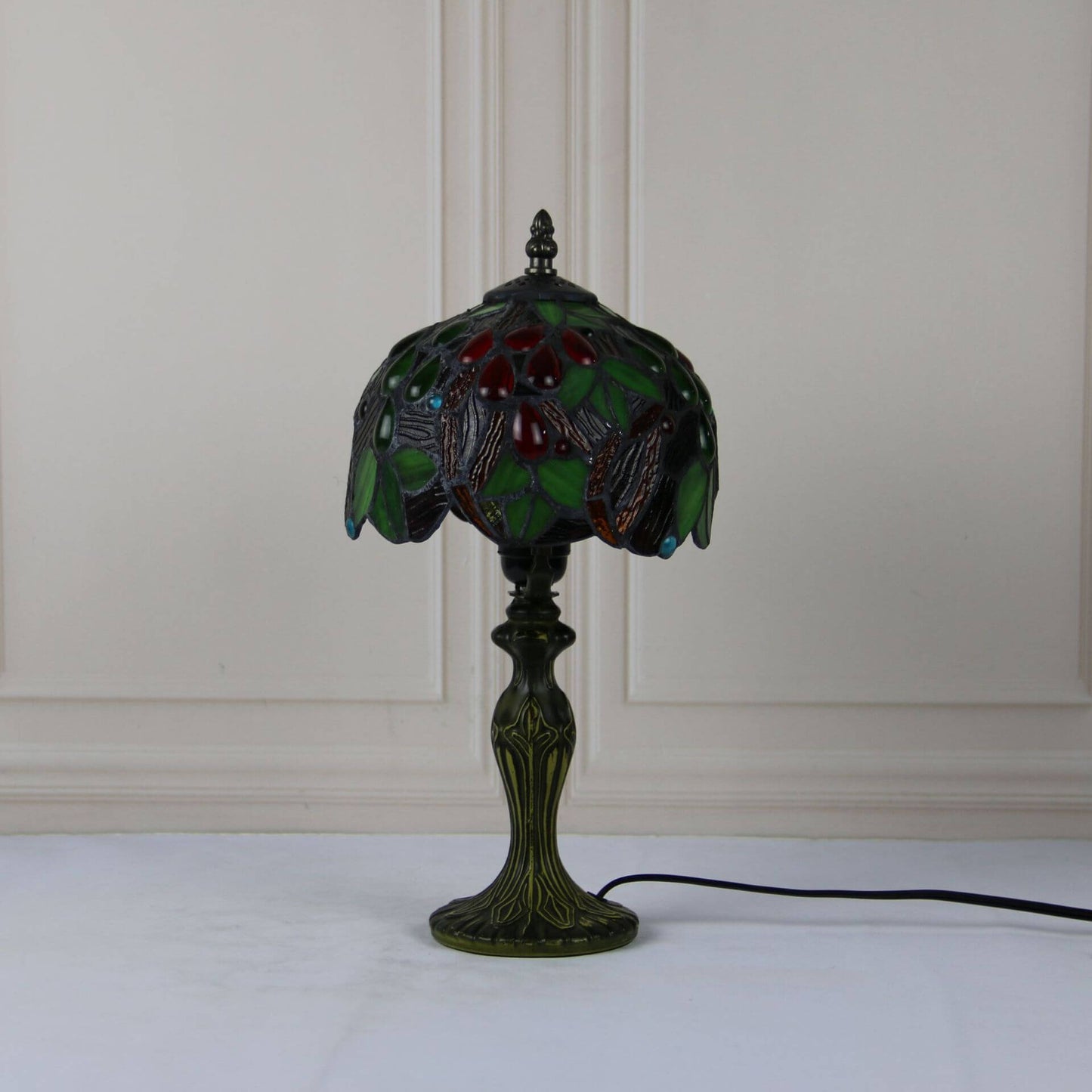 Tiffany Stained Glass Fruit Dome 1-Light Table Lamp