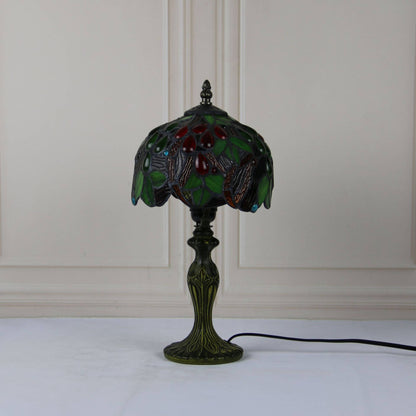 Tiffany Stained Glass Fruit Dome 1-Light Table Lamp