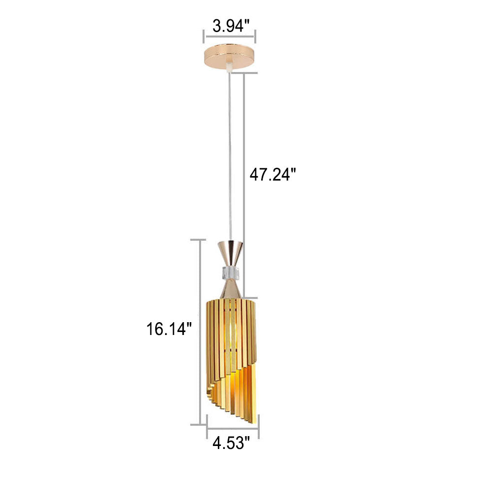 Nordic Light Luxury Minimalist Solid Color Aluminum 1-Light Pendant Light