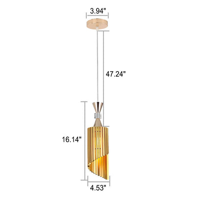 Nordic Light Luxury Minimalist Solid Color Aluminum 1-Light Pendant Light
