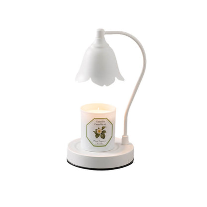 Vintage  White Petal Hardware 1-Light Melting Wax Table Lamp