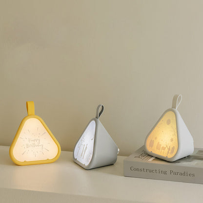 Creative Triangle Seven Color Atmospheric LED Night Light Table Lamp