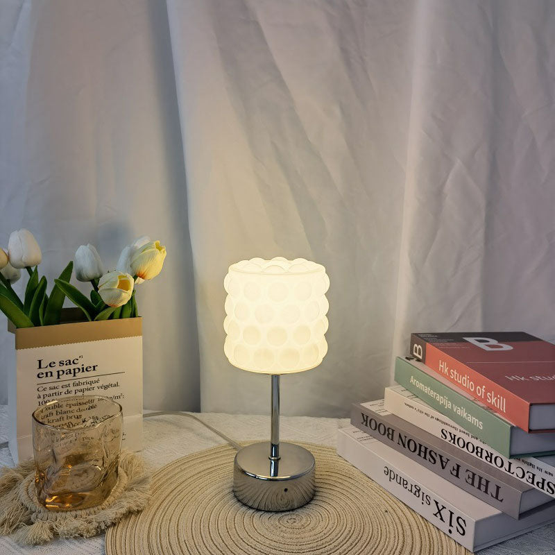 Nordic Minimalist Glass Metal LED Reading Table Lamp