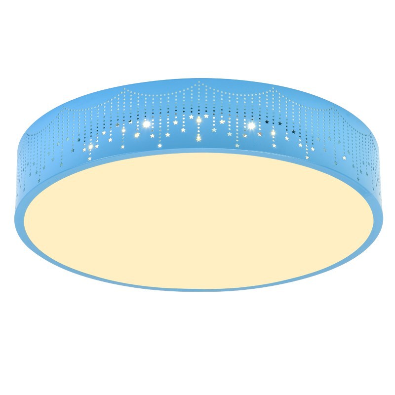 Modern Creative Meteor Round Children's Iron Acrylic LED Flush Mount Light
