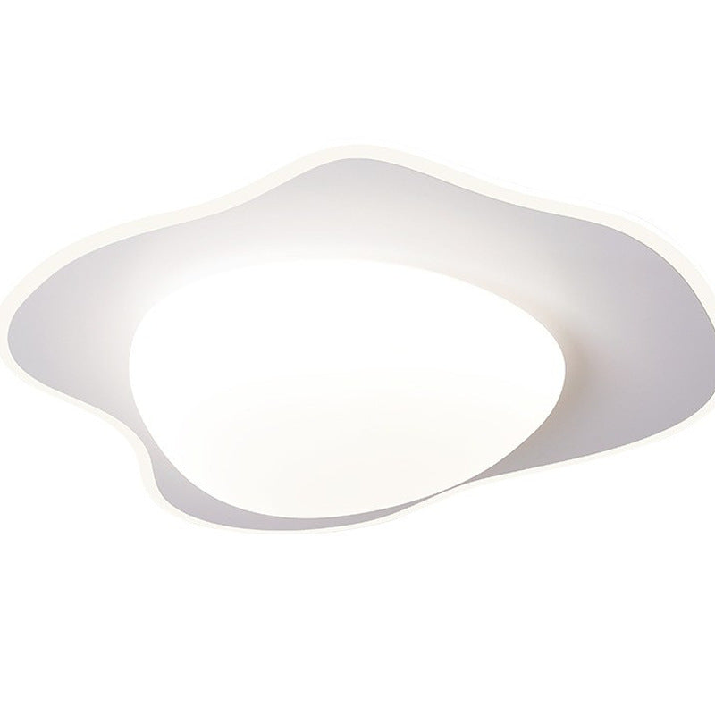 Modern Minimalist Cream Round LED Flush Mount Ceiling Light