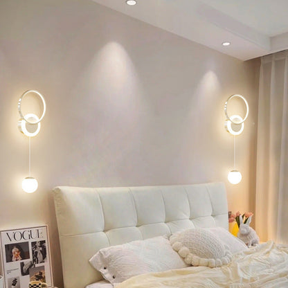 Modern Simplicity Iron Acrylic Round Ball LED Wall Sconce Lamp For Bedside
