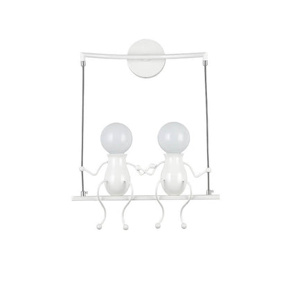 Contemporary Creative Iron Children's Ball 2-Light Wall Sconce Lamp For Bedroom