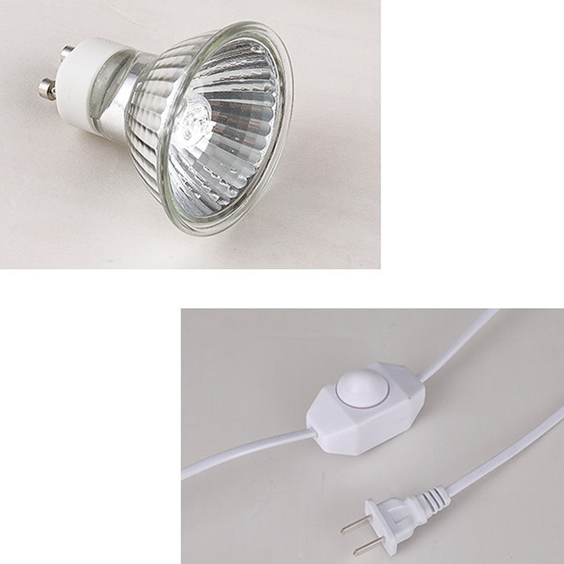 Contemporary Scandinavian Floral Metal Glass 1-Light Aroma Melt Wax Table Lamp For Bedroom