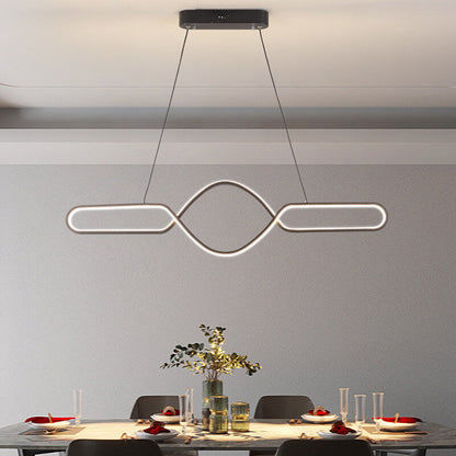 Modern Minimalist Bow Line Island Light LED Chandelier