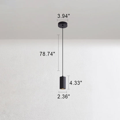 Nordic Minimalist Column Iron Mini 1-Light Pendant Light