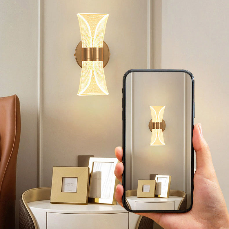 Contemporary Nordic Iron Acrylic Folding Petal LED Wall Sconce Lamp For Bedside