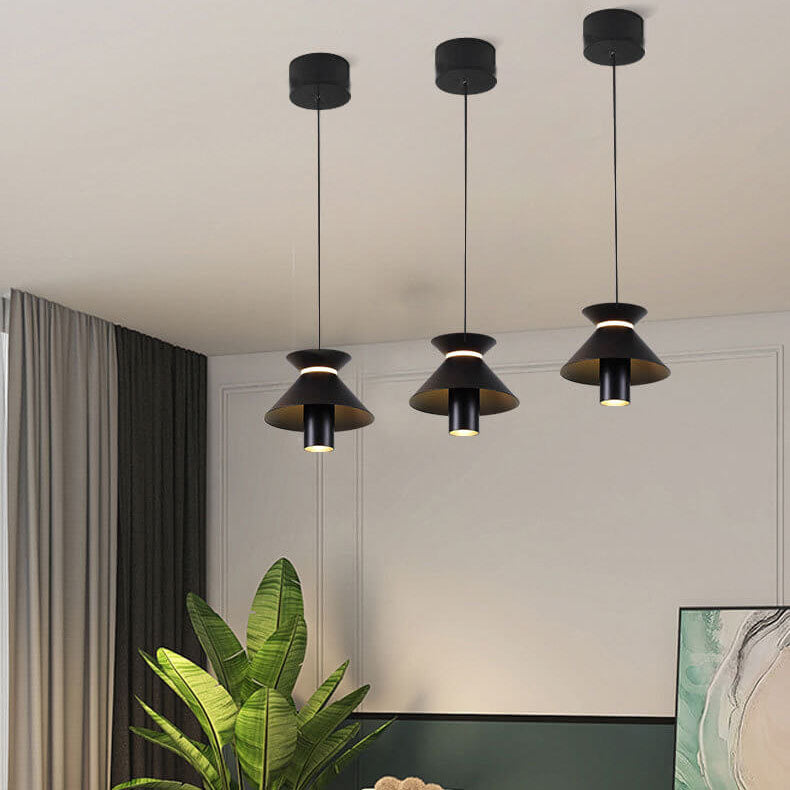 ثريا جزيرة LED من الألومنيوم بلون واحد بتصميم عصري بسيط 