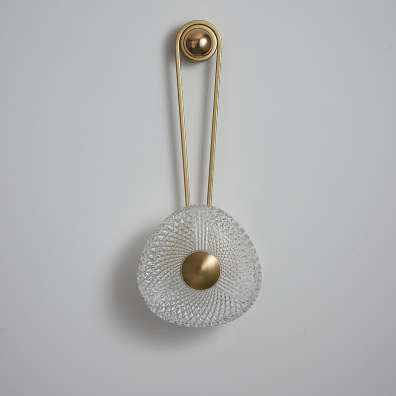 Modern Luxury Round Acrylic Metal Hanging LED Wall Sconce Lamp