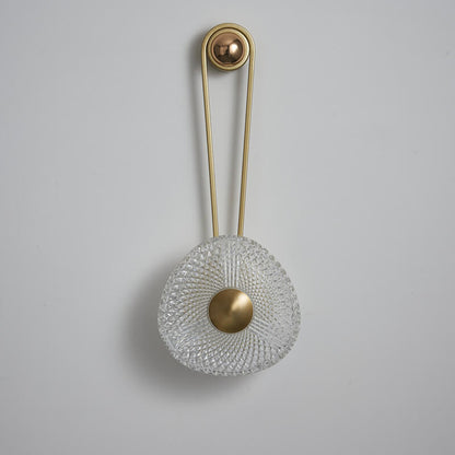 Modern Luxury Round Acrylic Metal Hanging LED Wall Sconce Lamp