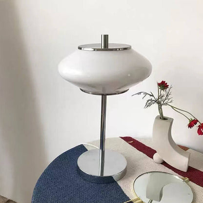 Industrial Glass Medieval UFO Shaped LED Table Lamp