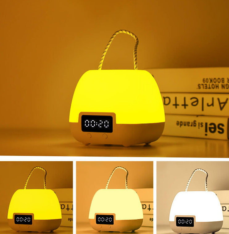Creative Portable Clock LED Night Light Table Lamp