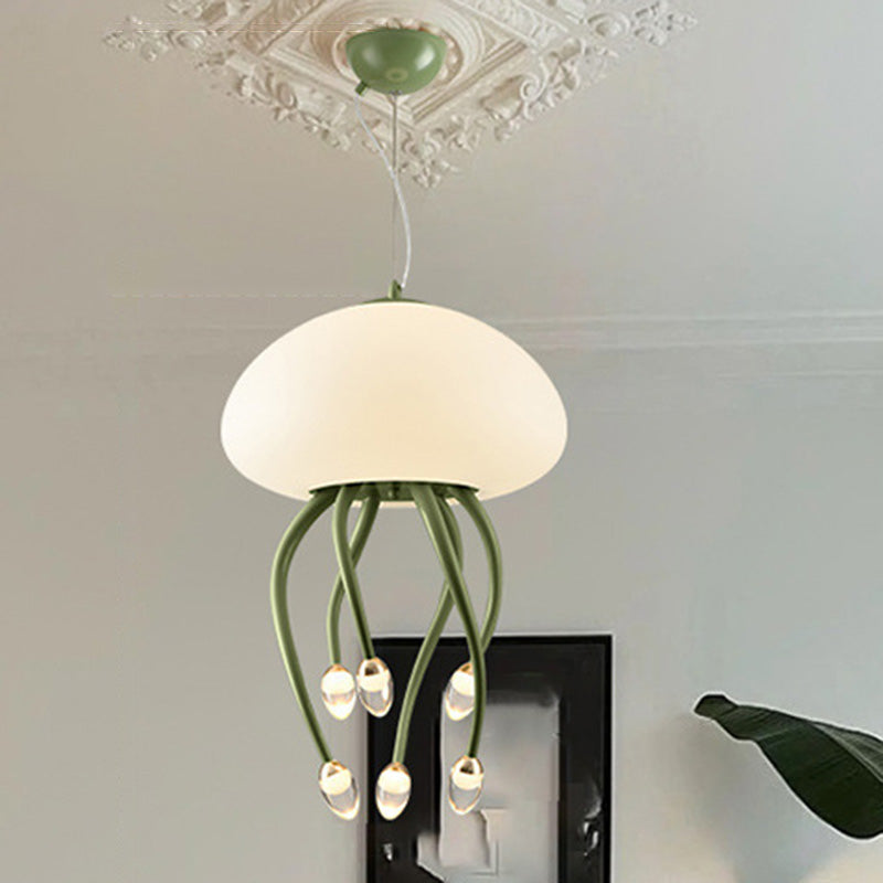 ثريات LED حديدية أكريليكية معاصرة على شكل قنديل البحر لغرفة النوم 